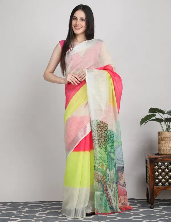 Tantvi_Pallu_Portrait_Cotton_Linen_Saree