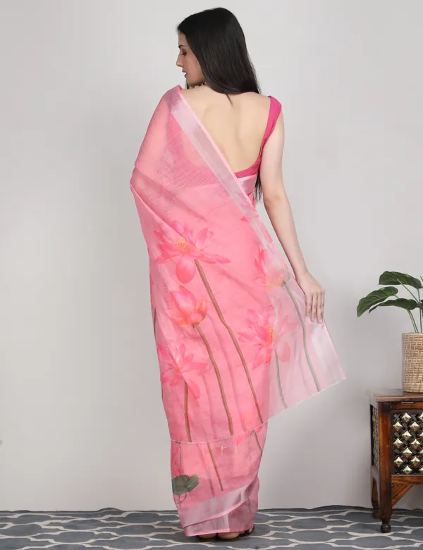 Tantvi_Sacred_Bloom_Cotton_Linen_Saree