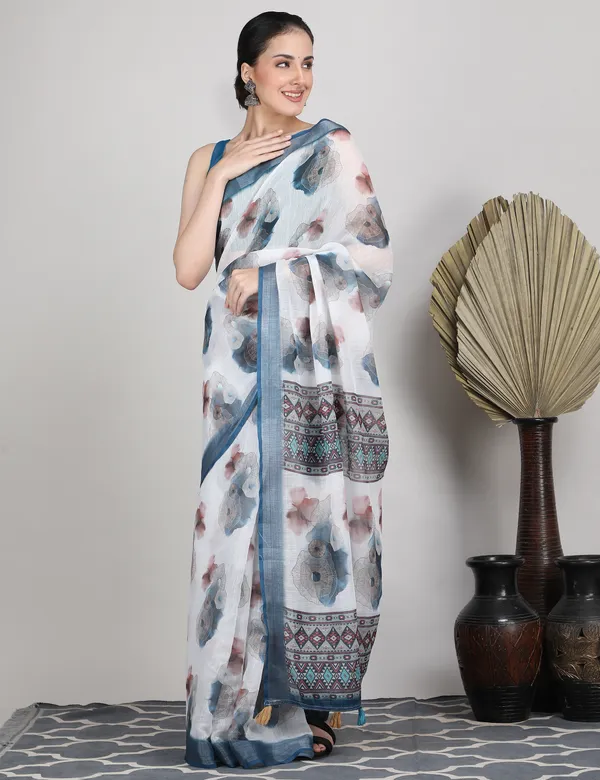 Tantvi_Inkverse_Cotton_Linen_Saree