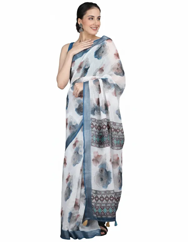 Tantvi_Inkverse_Cotton_Linen_Saree