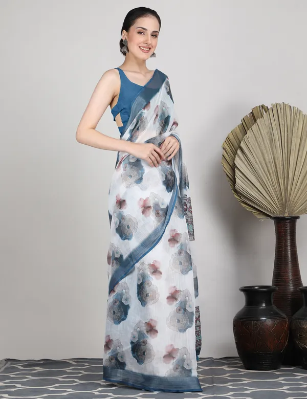 Tantvi_Inkverse_Cotton_Linen_Saree