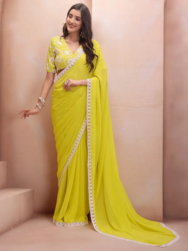 Tantvi_Ivory_Sunrise_Pure_Georgette_Saree