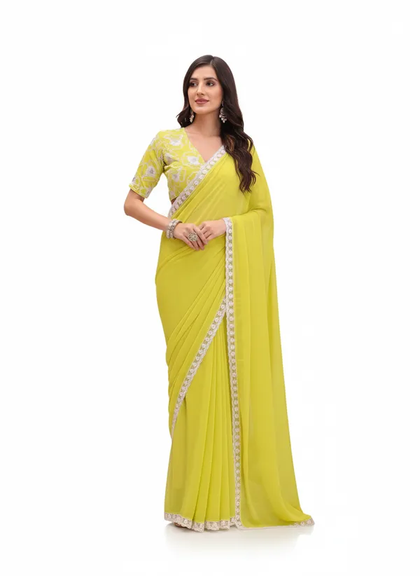 Tantvi_Ivory_Sunrise_Pure_Georgette_Saree