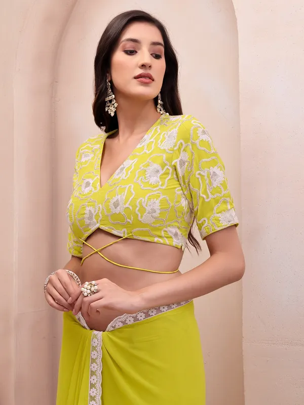 Tantvi_Ivory_Sunrise_Pure_Georgette_Saree