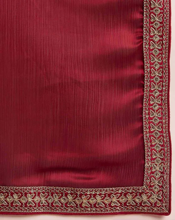 Tantvi_Scarlet_Royale-Red_Pure_chiffon_Satin_Saree