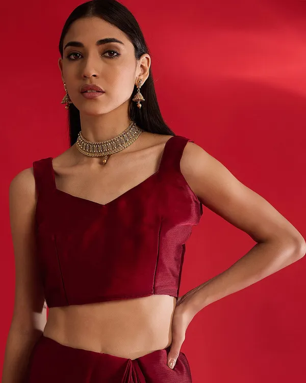 Tantvi_Scarlet_Royale-Red_Pure_chiffon_Satin_Saree
