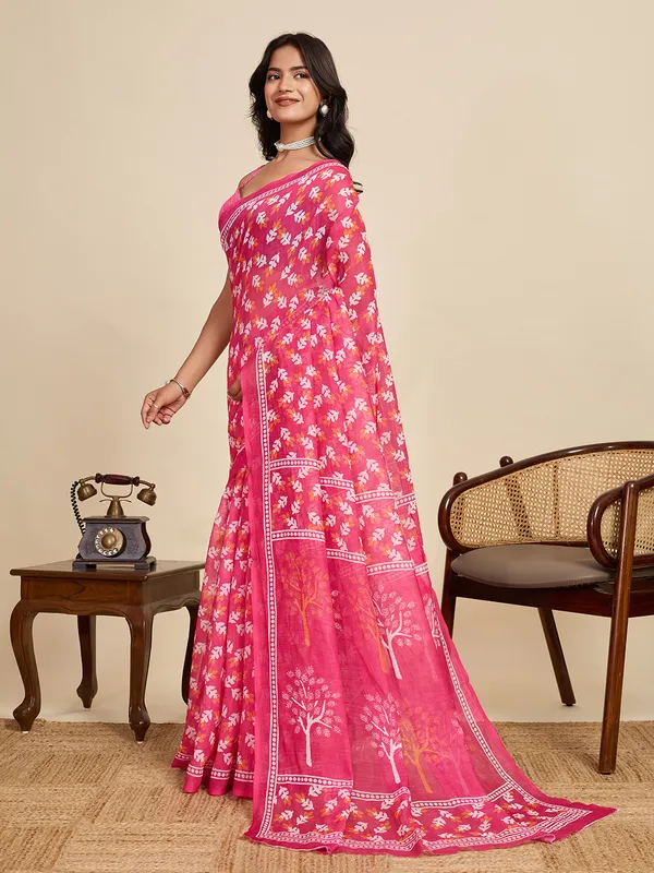 Tantvi_Blush_Canvas_Cotton_Linen_Saree