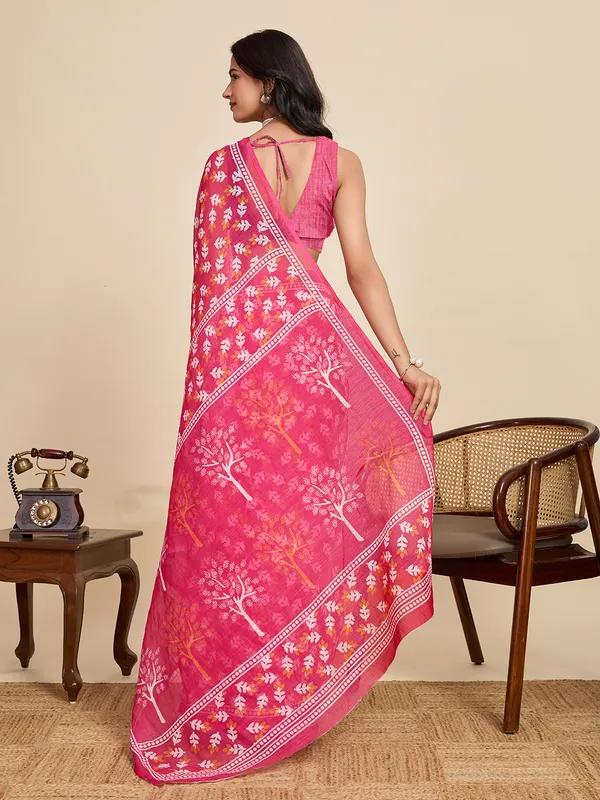 Tantvi_Blush_Canvas_Cotton_Linen_Saree