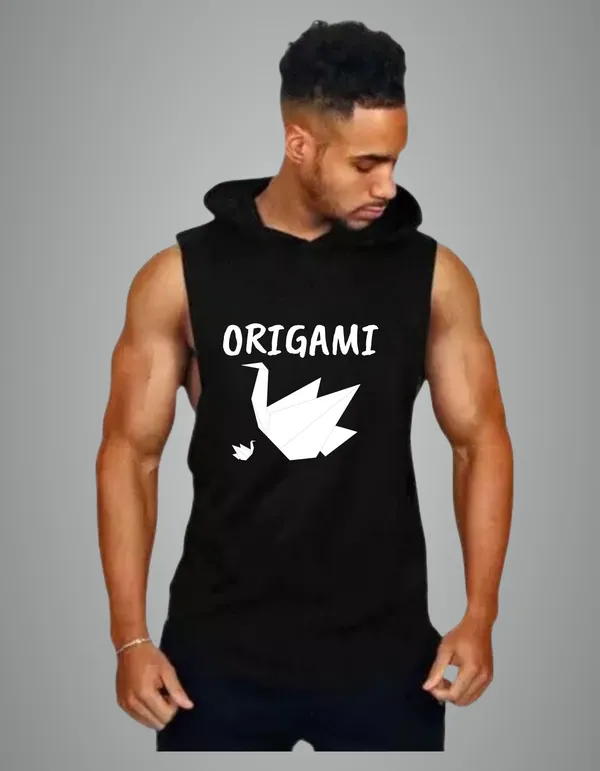 Black_Cotton_Blend_Trendy_Origami_Gym_Vest_For_Men