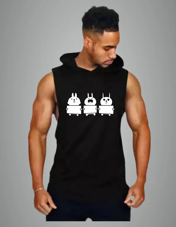 Black_Cotton_Blend_Trendy_Three_Cartoon_Gym_Vest_For_Men