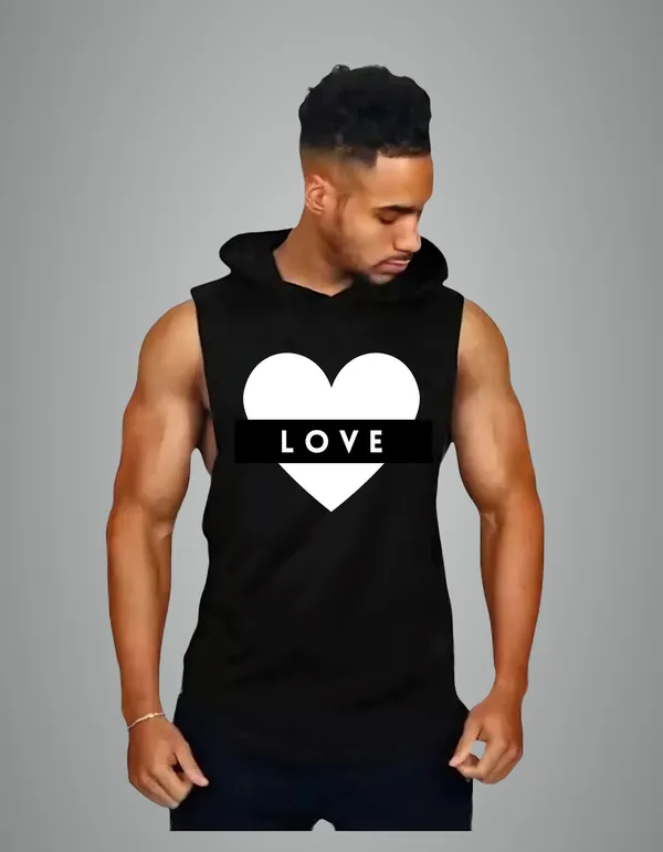 Black_Cotton_Blend_Trendy_Love_Gym_Vest_For_Men