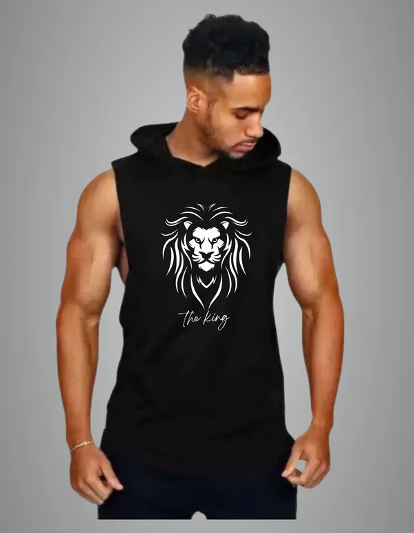 Black_Cotton_Blend_Trendy_The_King_Gym_Vest_For_Men