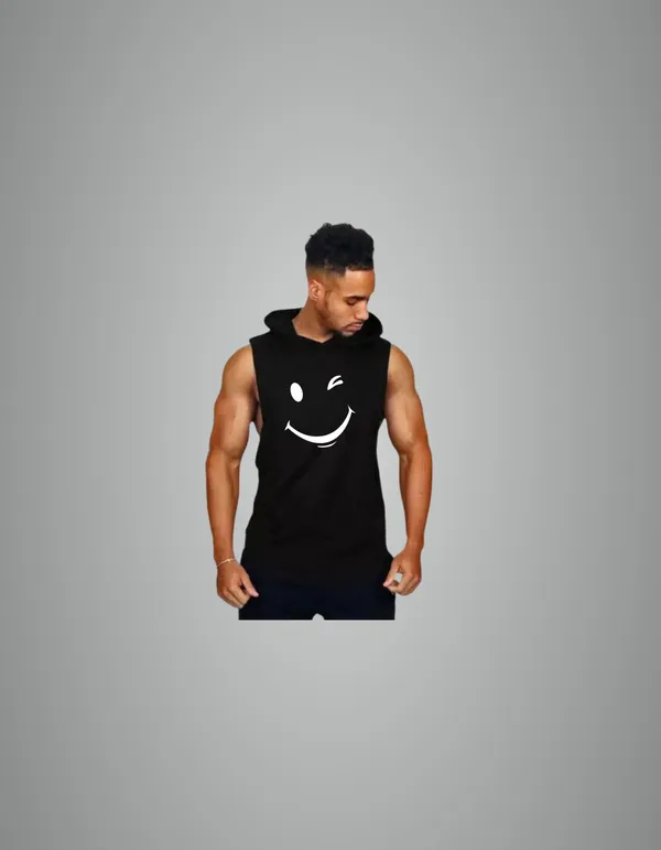 Black_Cotton_Blend_Trendy_Smille_Gym_Vest_For_Men