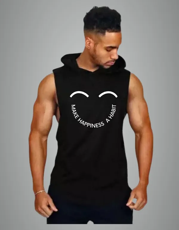 Black_Cotton_Blend_Trendy_Make_Happiness_A_Habit_Gym_Vest_For_Men