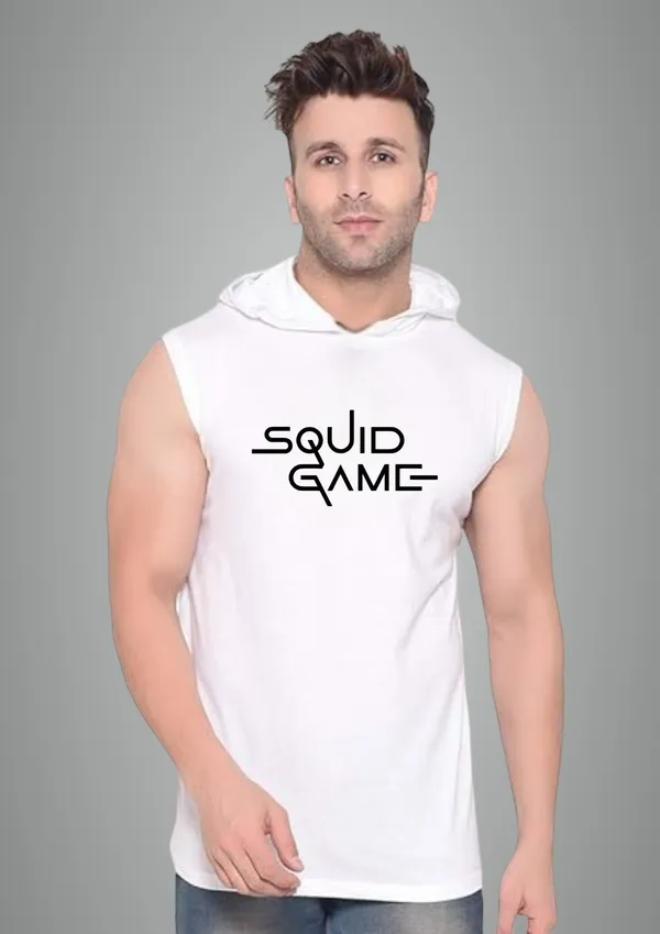 White_Cotton_Blend_Trendy_Squid_Game_Gym_Vest_For_Men