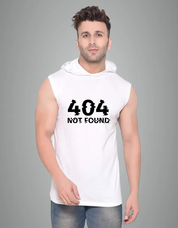 White_Cotton_Blend_Trendy_404_Not_Found_Gym_Vest_For_Men