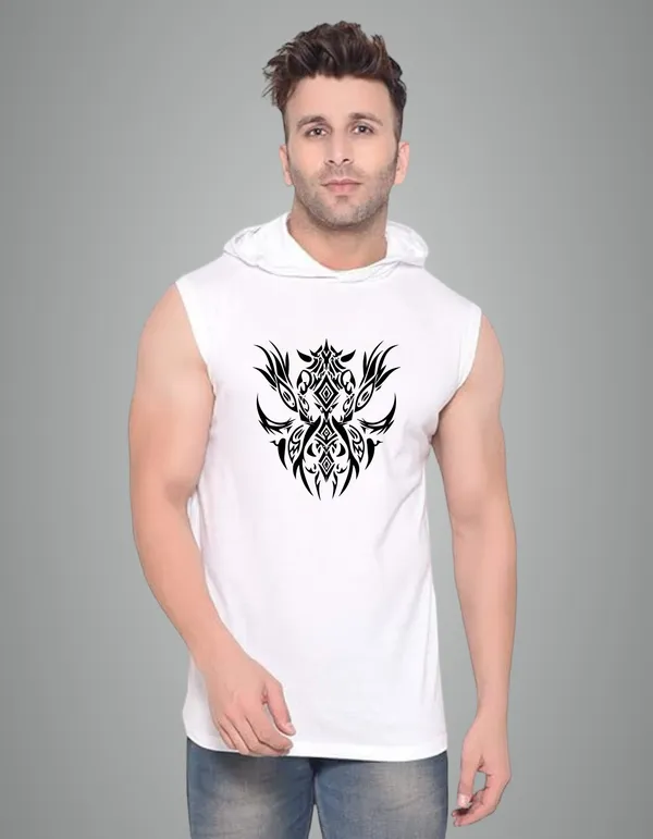 White_Cotton_Blend_Trendy_Design_Gym_Vest_For_Men