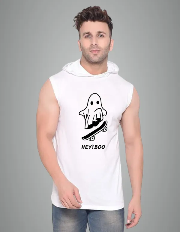 White_Cotton_Blend_Trendy_Cartoon_Network_Gym_Vest_For_Men