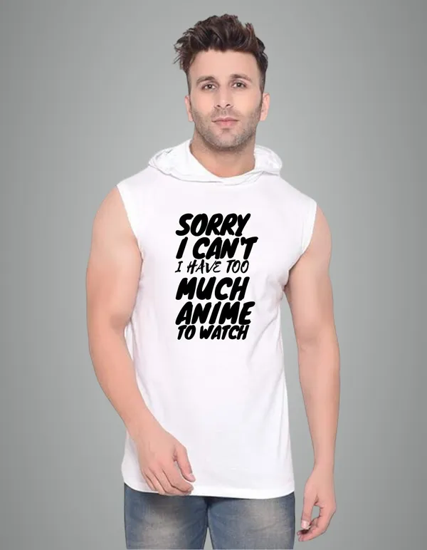 White_Cotton_Blend_Trendy_Sorry_I_Can'T_Gym_Vest_For_Men