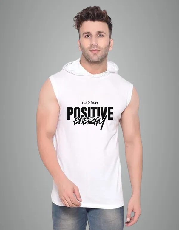 White_Cotton_Blend_Trendy_Positive_Energy_1989_Gym_Vest_For_Men