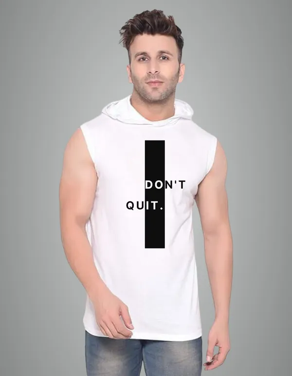 White_Cotton_Blend_Trendy_Don'T_Quit_Gym_Vest_For_Men