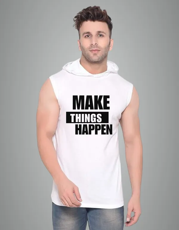 White_Cotton_Blend_Trendy_Make_Things_Happen_Gym_Vest_For_Men