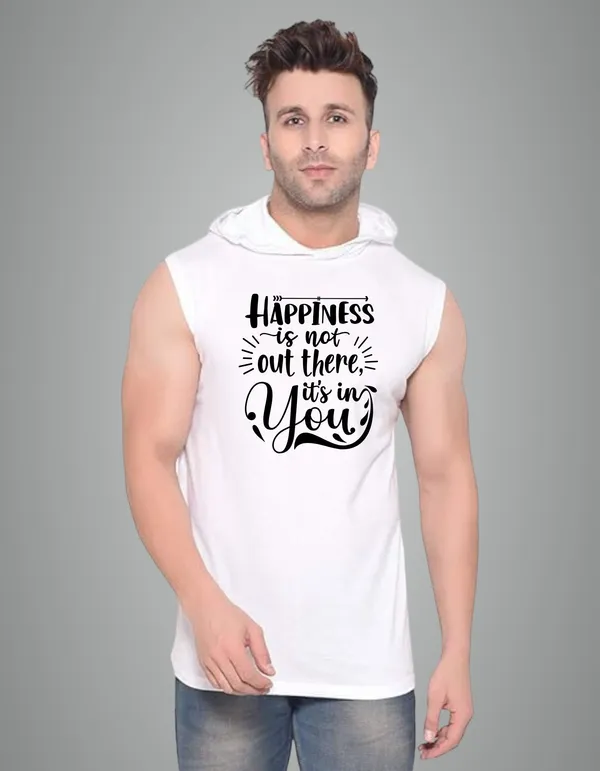 White_Cotton_Blend_Trendy_Happiness_Gym_Vest_For_Men