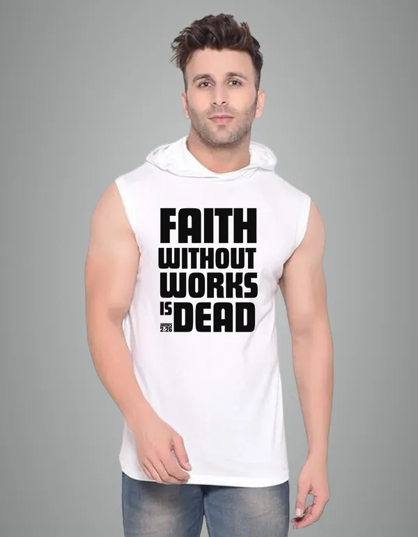 White_Cotton_Blend_Trendy_Faith_Without_Gym_Vest_For_Men