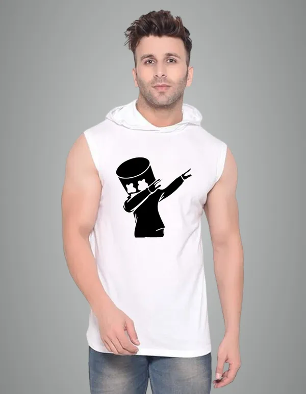 White_Cotton_Blend_Trendy_Marshmallow_Gym_Vest_For_Men