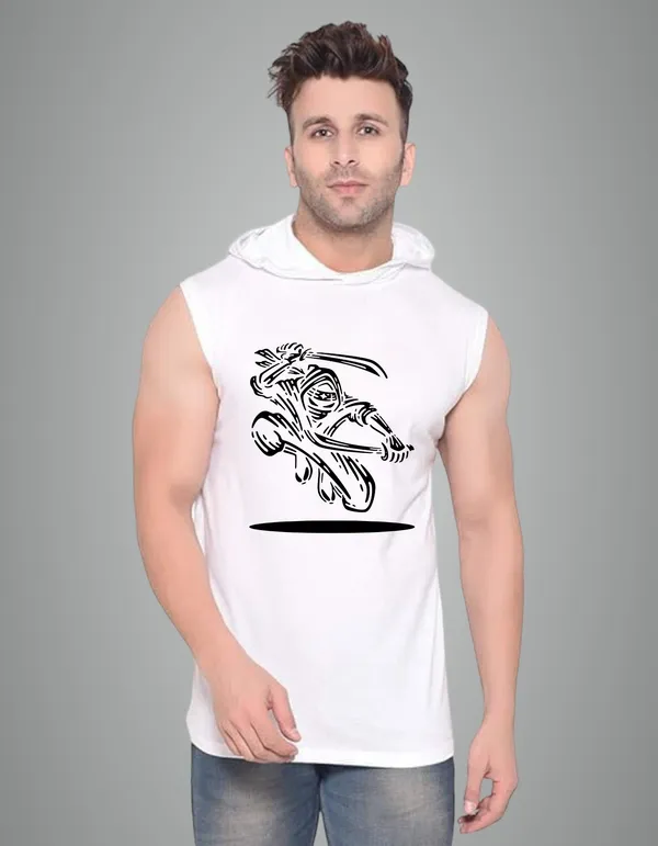 White_Cotton_Blend_Trendy_Ninja_Gym_Vest_For_Men
