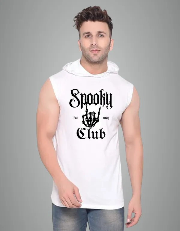 White_Cotton_Blend_Trendy_Spooky_Club_Gym_Vest_For_Men