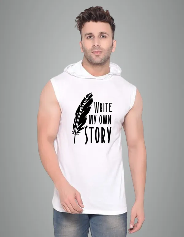 White_Cotton_Blend_Trendy_Write_My_Own_Story_Gym_Vest_For_Men