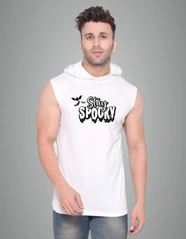 White_Cotton_Blend_Trendy_Stay_Spooky_Gym_Vest_For_Men
