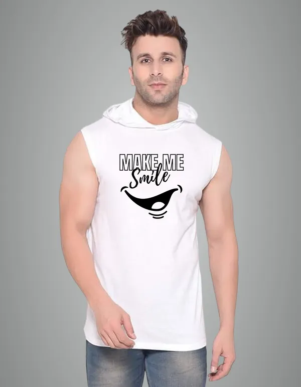 White_Cotton_Blend_Trendy_Make_Me_Smille_Gym_Vest_For_Men