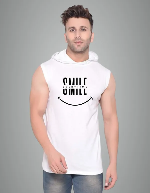 White_Cotton_Blend_Trendy_Smille_Everytime_Gym_Vest_For_Men
