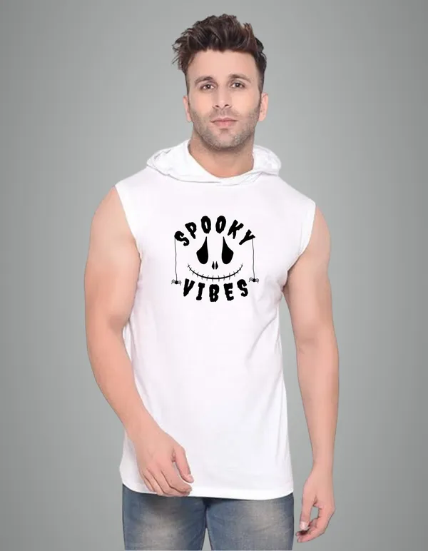 White_Cotton_Blend_Trendy_Spooky_Vibes_Gym_Vest_For_Men