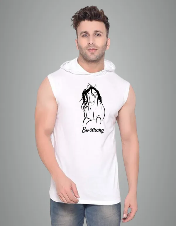 White_Cotton_Blend_Trendy_Be_Strong_Gym_Vest_For_Men