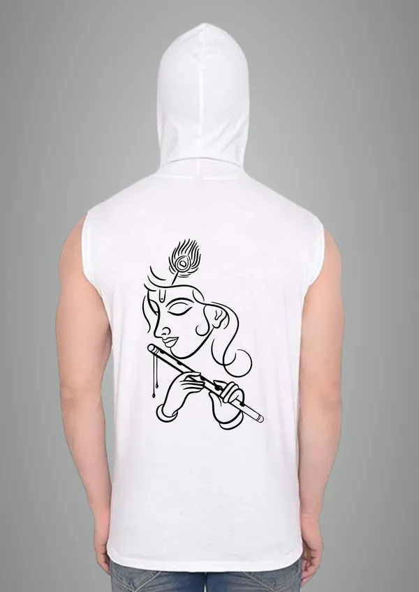 White_Cotton_Blend_Trendy_Krishna_Gym_Vest_Back_Print_For_Men