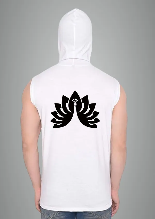 White_Cotton_Blend_Trendy_Peacock_Gym_Vest_Back_Print_For_Men