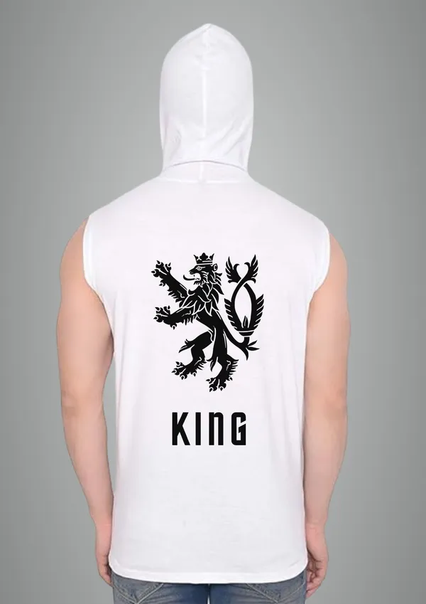 White_Cotton_Blend_Trendy_King_Gym_Vest_Back_Print_For_Men