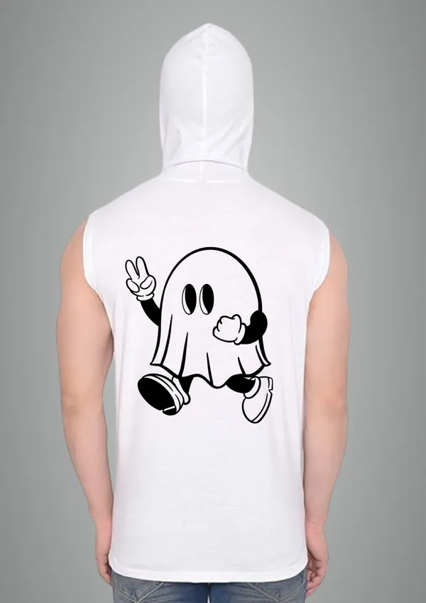 White_Cotton_Blend_Trendy_Smallghost_Gym_Vest_Back_Print_For_Men