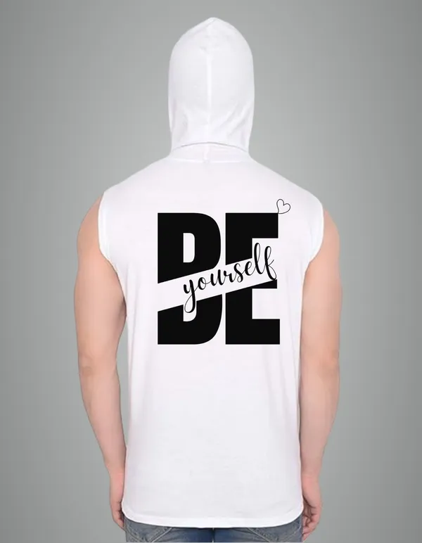 White_Cotton_Blend_Trendy_Be_Youurself_Gym_Vest_Back_Print_For_Men