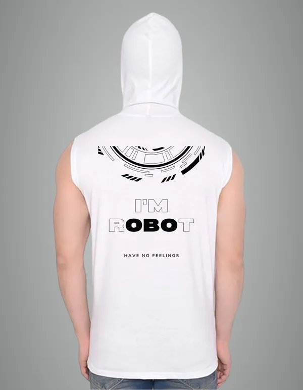White_Cotton_Blend_Trendy_I'M_Robot_Gym_Vest_Back_Print_For_Men