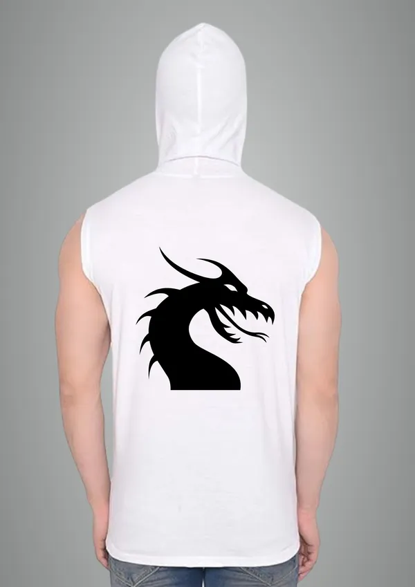 White_Cotton_Blend_Trendy_Dargon_Gym_Vest_Back_Print_For_Men