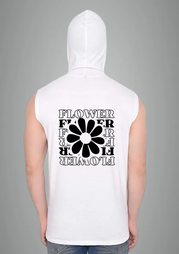 White_Cotton_Blend_Trendy_Flower_Gym_Vest_Back_Print_For_Men