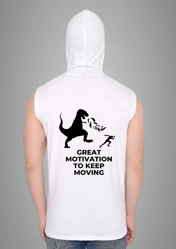 White_Cotton_Blend_Trendy_Hood_Dinosaur_Gym_Vest_Back_Print_For_Men