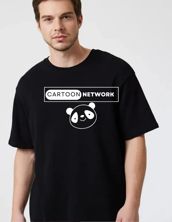 Black_Cotton_Blend_Trendy_Cartoon_Network_T-Shirt_For_Men