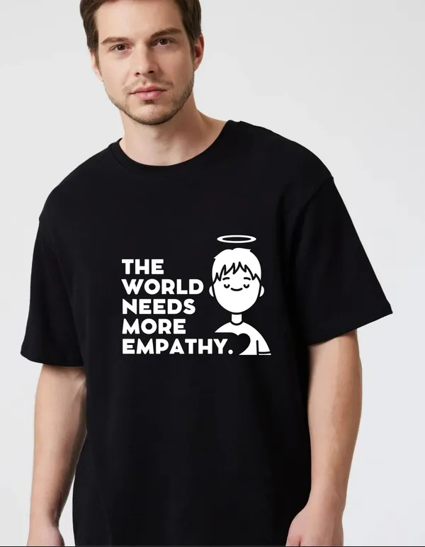 Black_Cotton_Blend_Trendy_More_Empathy_T-Shirt_For_Men