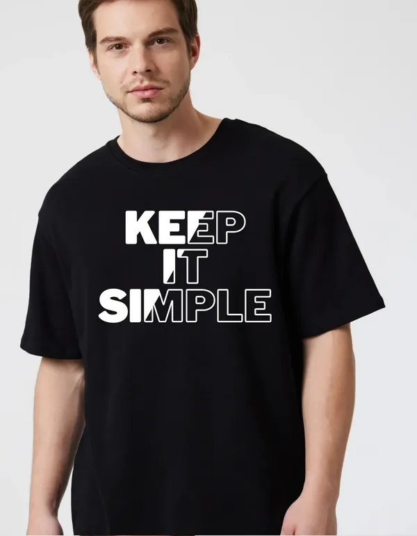 Black_Cotton_Blend_Trendy_Keep_It_Simmple_T-Shirt_For_Men
