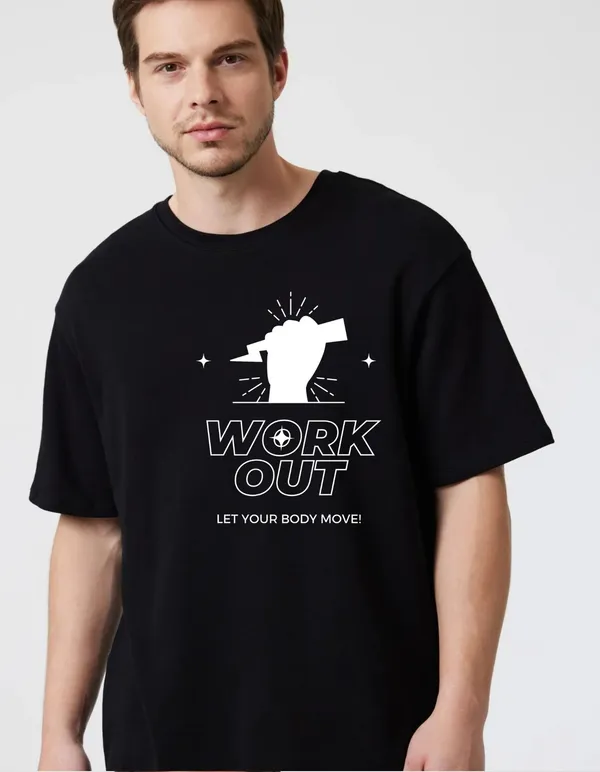 Black_Cotton_Blend_Trendy_Work_Out_T-Shirt_For_Men